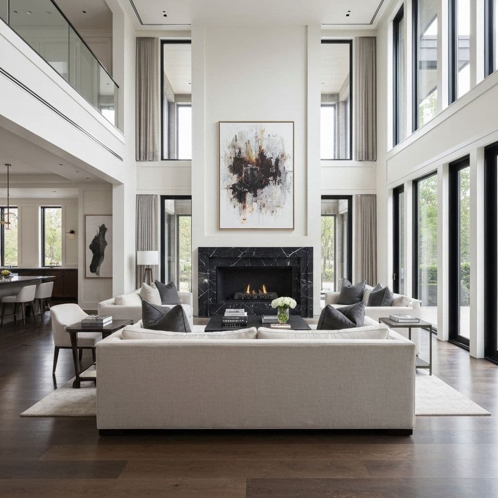 Décoration intérieure Dakar - Salon moderne avec mobilier sur mesure Sénégal